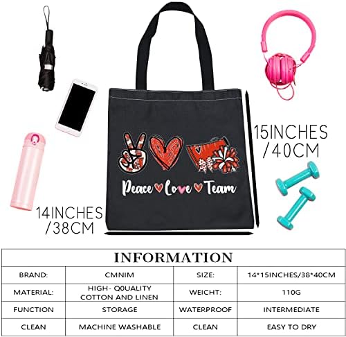 CMNIM navijači darovi za djevojke navijanje make up torbe mir lov- tim za navijačke ekipe inspirativne poklon torbe