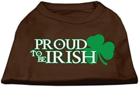 Mirage Pet Products 16-inčni ponosni što je irska košulja za ispis za kućne ljubimce, X-Last, Brown