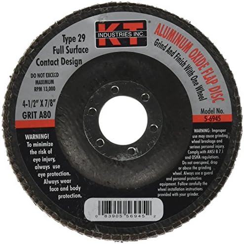 K-T INDUSTRIES 5-6943 4-1/2 x 40 Grit Flap Disk