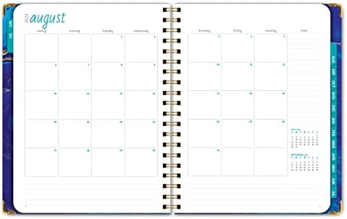 Tvrdi uvez Akademska godina 2023-2024 Planer: 8.5 x11 dnevno tjedno mjesečno planer godišnjeg dnevnog reda. Oznaka, džepna