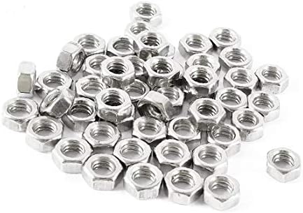 X-dere srebrni ton od nehrđajućeg čelika 3/16 10-24 šesterokutni pričvršćivač 50pcs za vijke za vijke (Tono Playado de