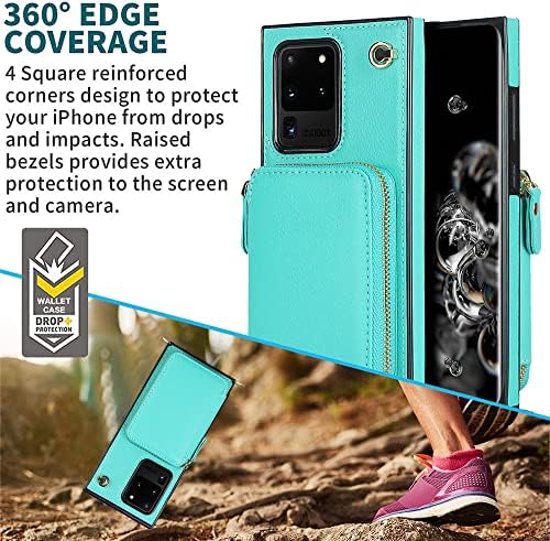 Torbica-novčanik zatvarač za Samsung Galaxy S20 S21 FE Ultra S10E S9 Note 20 10 9 Plus A90 5G, kožni remen-stalak za karte,